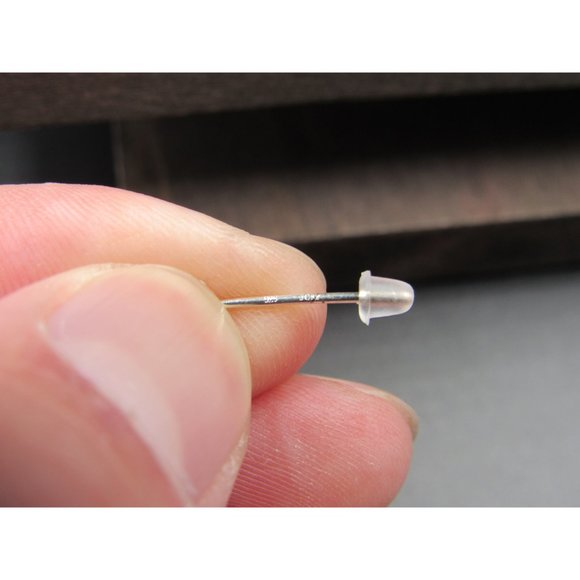 Sterling Silver Four Inch Long Heart Dangle Earrings Vintage Wedding Engagement - Picture 4 of 6